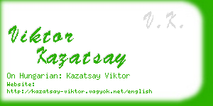 viktor kazatsay business card